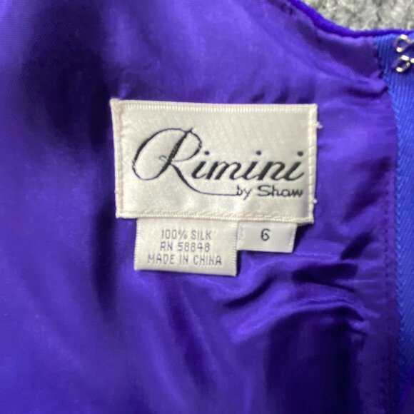 Rimini By Shaw Dress Womens 6  Blue Evening Gown Jacket Set 100% Silk Elegant‎ - Picture 3 of 16